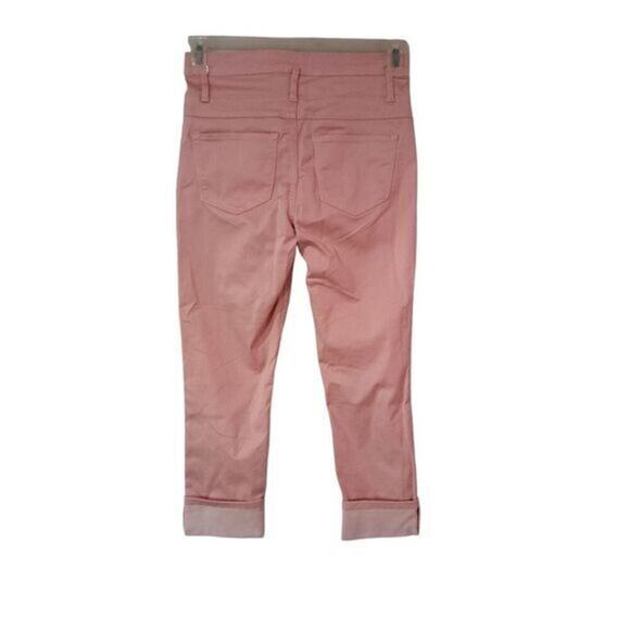 No Boundaries Womens High waisted Mid rise Button Front Ankle Jeans Pink Size 7 - Picture 2 of 4